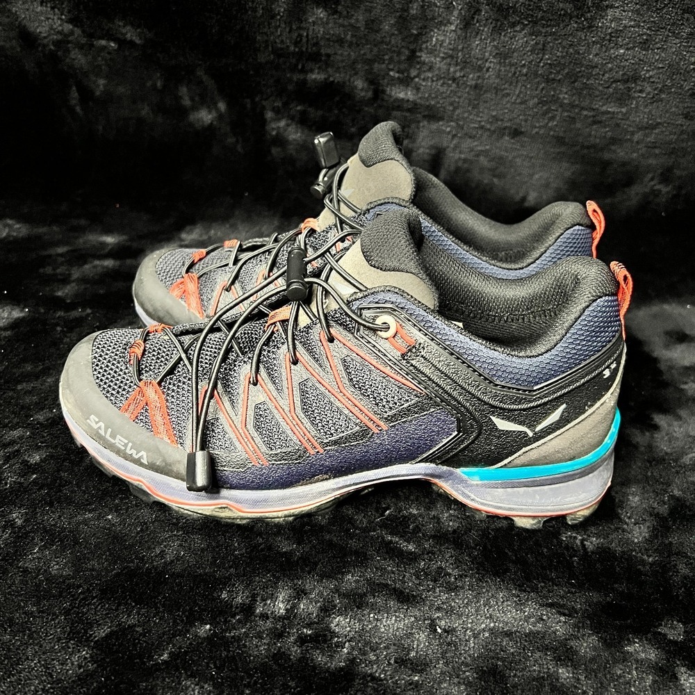Salewa Mountain Trainer Lite Women 8 Hiking Shoe Premium Navy Fluo Coral Sneaker
